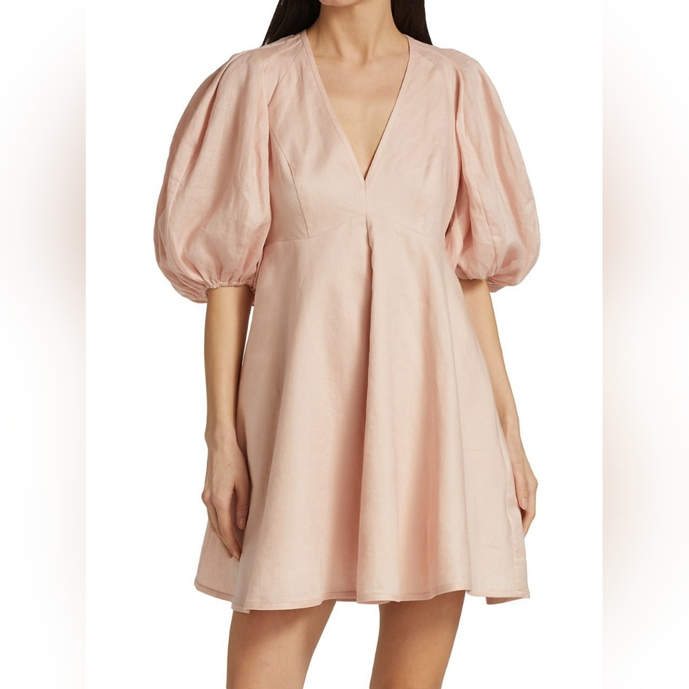 Zimmerman Dancer Day Linen Minidress - Size 0